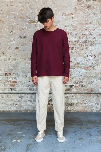 Folk Burgundy Textured Tee Long Sleeve 5 Folk Burgundy Textured Tee Long Sleeve