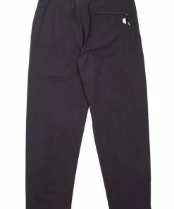 Folk Signal Pant In Soft Black Crinkle