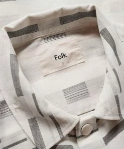Folk Ratio Overshirt Multicolour Black / Ecru 7 Folk Ratio Overshirt Multicolour Black / Ecru