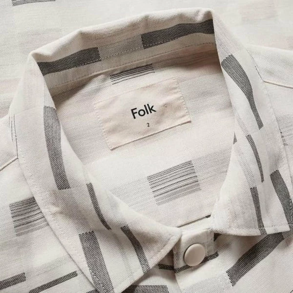 Folk Ratio Overshirt Multicolour Black / Ecru 5 Folk Ratio Overshirt Multicolour Black / Ecru