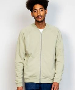 Folk Rivet Bomber In Light Olive