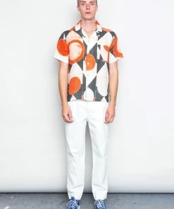 Folk Soft Collar Shirt In Movement Print