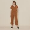 Folk Dusty Teak Wrap Jumpsuit