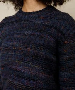 Folk Navy Highlight Crew Mottle Made In Portugal