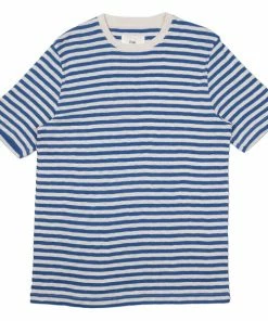 Folk Classic Stripe Tee Woad / Ecru
