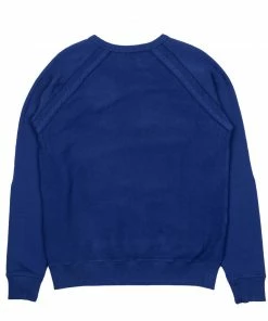 Folk Reworked Rivet Sweat In Bright Navy