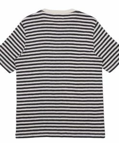 Folk Classic Stripe Tee Soft Black / Ecru
