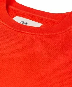 Folk Boxy Sweat In Red Gradient