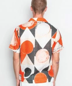 Folk Soft Collar Shirt In Movement Print