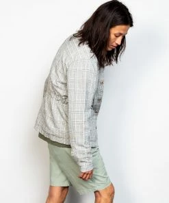 Folk Assembly Jacket - Ecru Crinkle Check 13 Folk Assembly Jacket - Ecru Crinkle Check