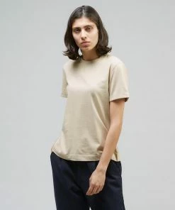 Folk Multi Stitch Tee Stone Last Piece