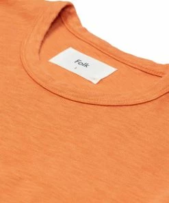 Folk Slub Pocket Tee Light Orange