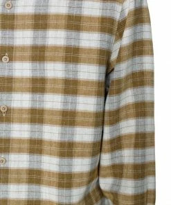 Folk Storm Shirt Tan Linear Check