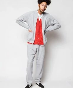 Folk Rivet Sweat Pant In Grey Melange