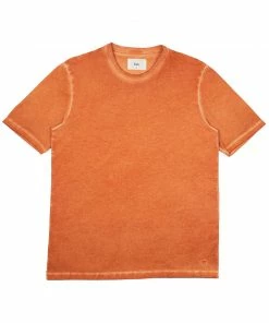 Folk Contrast Sleeve T-Shirt In Light Orange 12 Folk Contrast Sleeve T-Shirt In Light Orange