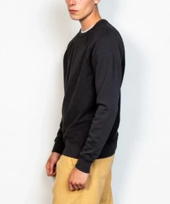 Folk Reworked Rivet Sweat In Soft Black