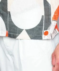 Folk Soft Collar Shirt In Movement Print