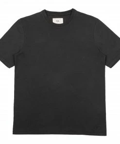 Folk Contrast Sleeve T-Shrit - Soft Black