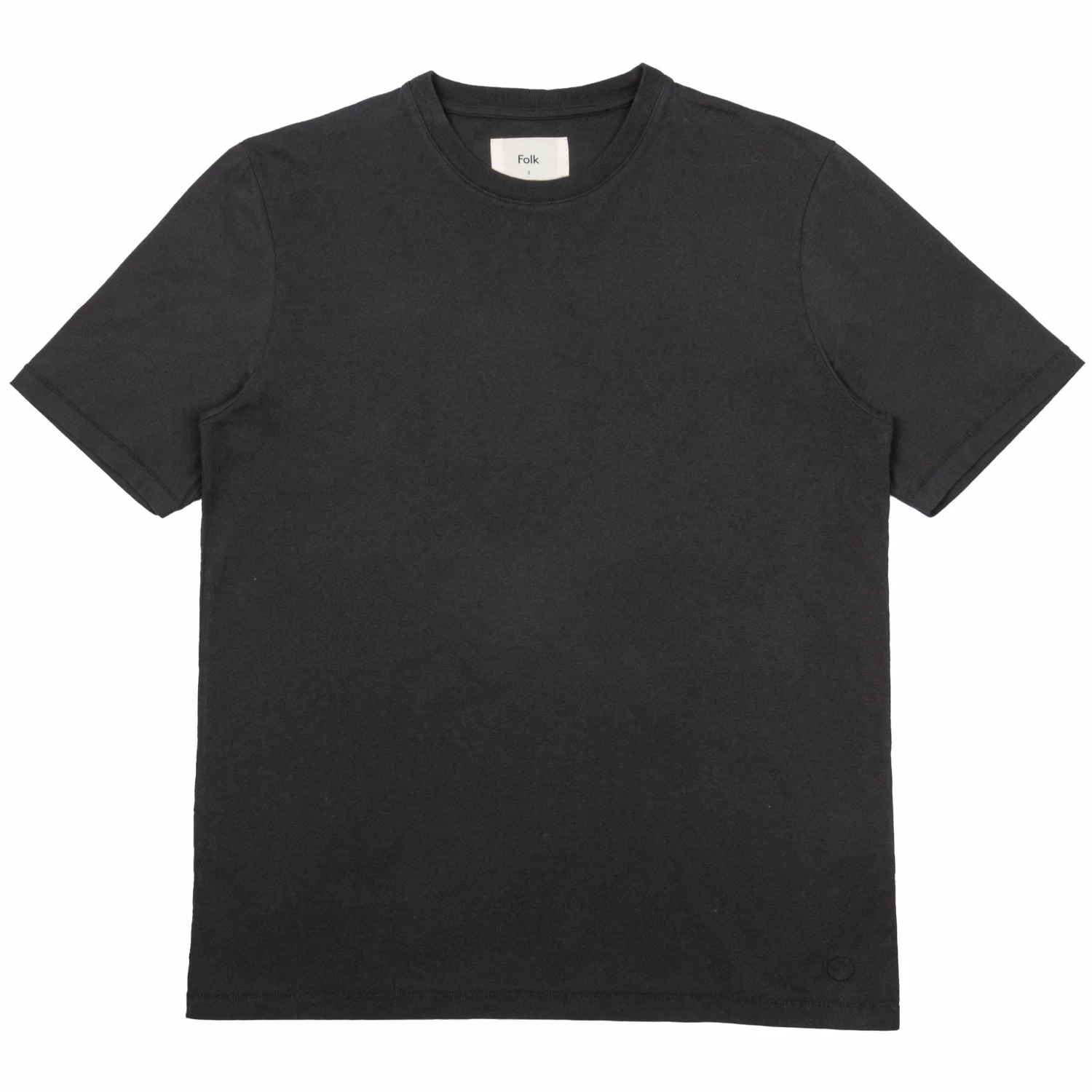 Folk Contrast Sleeve T-Shrit - Soft Black 3 Folk Contrast Sleeve T-Shrit - Soft Black