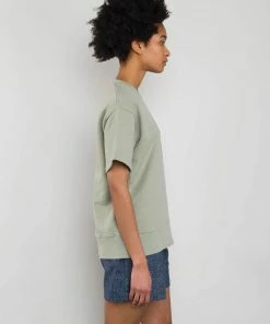 Folk Ss Boxy Sweatshirt In Olive