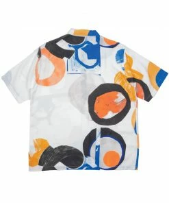 Folk Gabe Shirt In Ecru Multi Dot