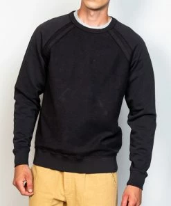 Folk Reworked Rivet Sweat In Soft Black