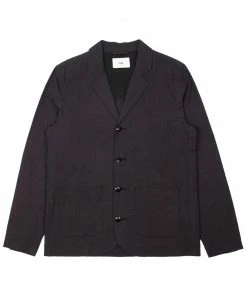 Folk Patch Jacket In Soft Black Crinkle 14 Folk Patch Jacket In Soft Black Crinkle