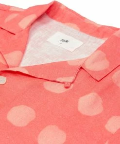 Folk SS Soft Collar Linen Shirt Tropical Pink Dot