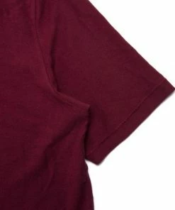 Folk Burgundy Textured Tee Short Sleeve Last Piece