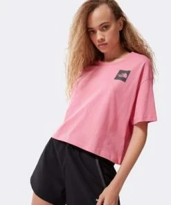 The North Face W W Cropped Fine Tee Pink 9 The North Face W W Cropped Fine Tee Pink
