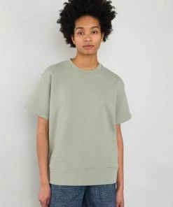 Folk Ss Boxy Sweatshirt In Olive