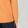 Folk Orange Signal Knit Sweater
