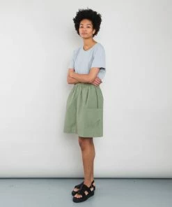 Folk Patch Pocket Skirt Olive Ripstop 7 Folk Patch Pocket Skirt Olive Ripstop