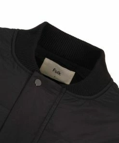Folk Two Tone Wadded Contour Jacket Black Last Piece