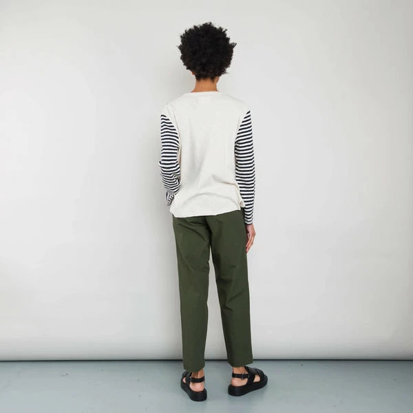 Folk Striped Long Sleeved Tee Navy/Ecru 5 Folk Striped Long Sleeved Tee Navy/Ecru