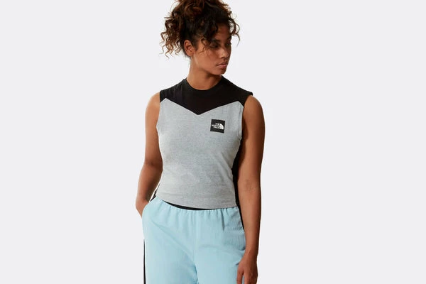 The North Face Wmns Sunriser Crop Tank Top Grey Heather 3 The North Face Wmns Sunriser Crop Tank Top Grey Heather