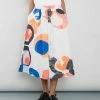 Folk Multi Dot Skirt In Ecru Multi