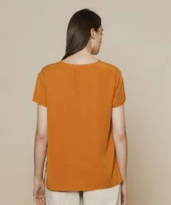 Folk Navy Woven Lyocell Crew