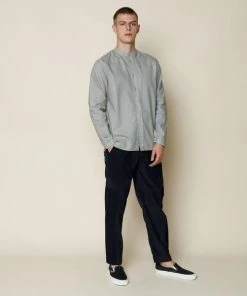 Folk Peat Half Placket Grandad Shirt