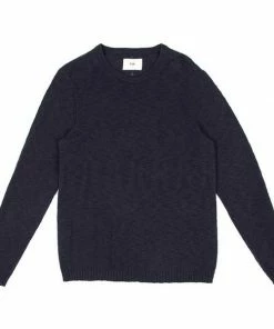 Folk Slub Crew Navy