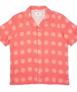 Folk SS Soft Collar Linen Shirt Tropical Pink Dot