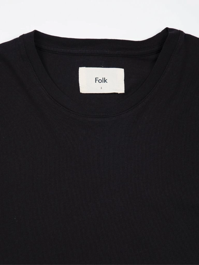Folk Assembly T Shirt In Black 4 Folk Assembly T Shirt In Black