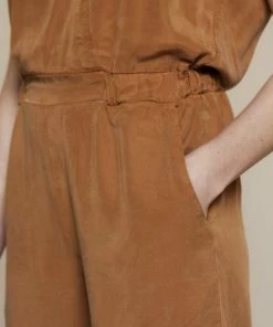 Folk Dusty Teak Wrap Jumpsuit