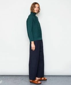 Folk Signal Funnel Knit Dark Fern