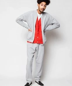 Folk Rivet Bomber In Grey Melange