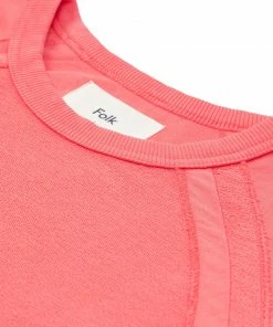 Folk Reworked Rivet Sweat In Tropical Pink