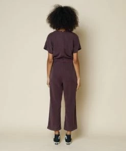 Folk Aubergine Wrap Tercel Jumpsuit