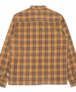 Folk Patch Shirt - Orange Checked Cord