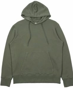 Folk Boxy Hoodie - Mid Olive