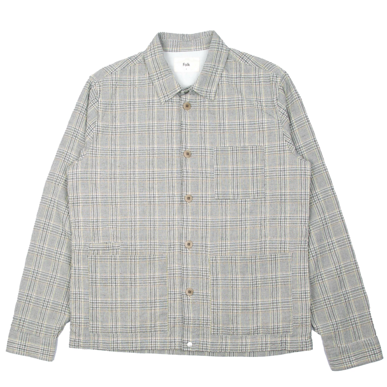 Folk Assembly Jacket - Ecru Crinkle Check 3 Folk Assembly Jacket - Ecru Crinkle Check